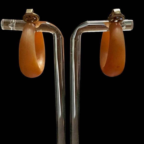 Jewelry - Rare Vintage Creamsicle Faux Angel Coral Salmon Color Clip Earrings